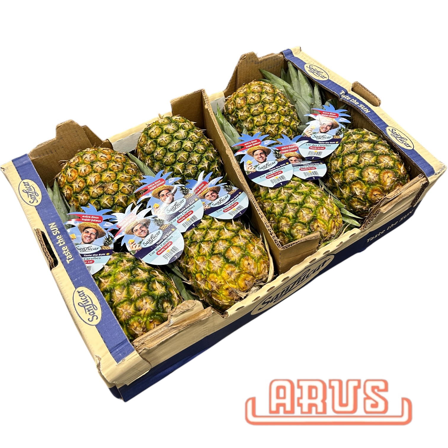 Sweet-Ananas "SanLucar; supersweet/goldgelb" 7er